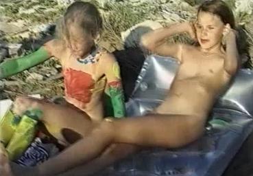 Bodypainting am Meer